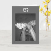 HOE BEN JE ZO SNEL "13" GEWORDEN VERJAARDAG KAART (Gele Bloem)