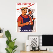 Hoe beter je werkt, hoe meer je betaald krijgt poster (Thuiskantoor)