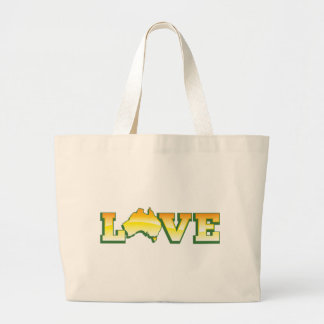HOE BEWAART U Australië Aussie Love Heart Map GEWE Grote Tote Bag