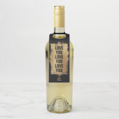 HOE BEWAART U DRIE TEKST Gold Foil op zwart Flessenhanger (Op fles)