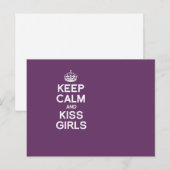 HOE BEWAART U KALM EN KISS GIRLS BRIEFKAART (Voorkant / Achterkant)