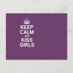 HOE BEWAART U KALM EN KISS GIRLS BRIEFKAART