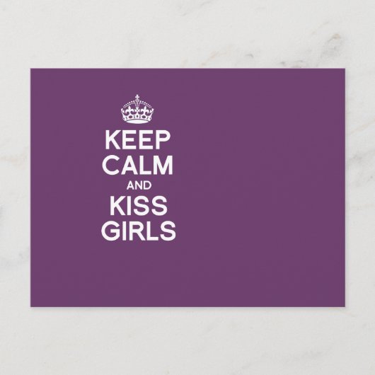 HOE BEWAART U KALM EN KISS GIRLS BRIEFKAART (Voorkant)