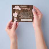 Hoe Big Mommy's Belly AA Cowgirl Shower Game Kaart (Hand)