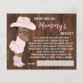 Hoe Big Mommy's Belly AA Cowgirl Shower Game Kaart (Voorkant)