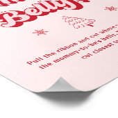 Hoe Big Mommy's Belly Christmas Baby shower Game Poster (Hoek)