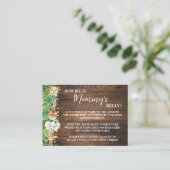 Hoe Big Mom's Belly Safari Baby shower Game Kaart (Staand voorkant)