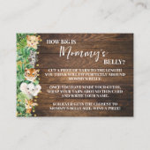 Hoe Big Mom's Belly Safari Baby shower Game Kaart (Voorkant)