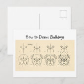 Hoe Bulldogs Briefkaart te tekenen (Voorkant / Achterkant)