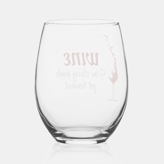 Hoe classy mensen krijgen Trashed Grappig Gift Wijnglas Zonder Voet (Achterkant)