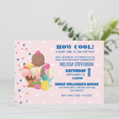 Hoe cool baby shower Ice Cream Social Kaart (Staand voorkant)
