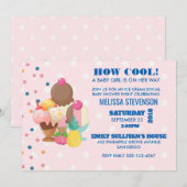 Hoe cool baby shower Ice Cream Social Kaart (Voorkant / Achterkant)