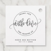 Hoe dan ook bedankt, modern. Rustic Kraft Bedankjes Labels (Achterkant)