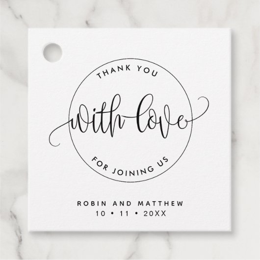 Hoe dan ook bedankt, modern. Rustic Kraft Bedankjes Labels (Voorkant)