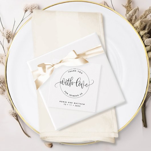 Hoe dan ook bedankt, modern. Rustic Kraft Bedankjes Labels