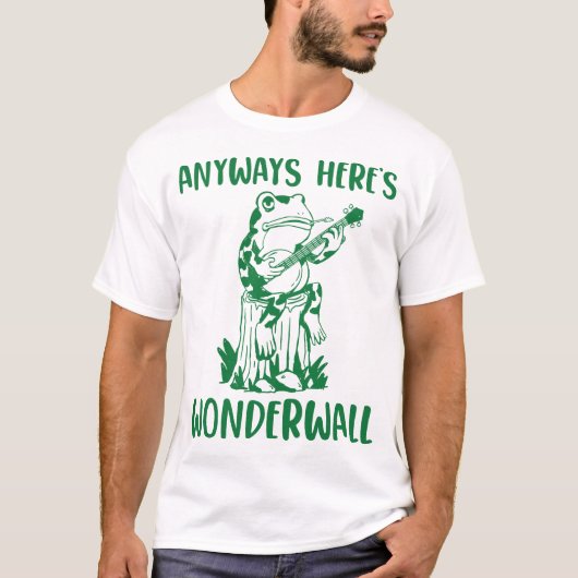 Hoe dan ook hier is Wonderwall Funny Frog T-shirt (Voorkant)