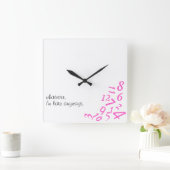 ~Hoe dan ook, ik ben altijd te laat.. ..WALL CLOCK Vierkante Klok (Huis)