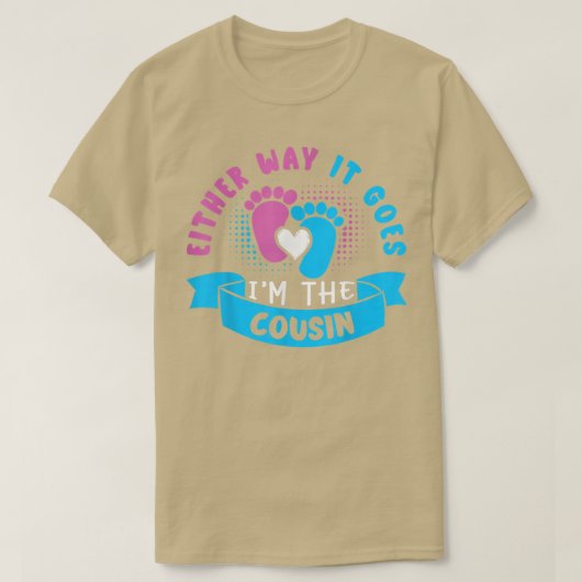 Hoe dan ook, ik ben de neef Baby Genderreve T-shirt (Design voorkant)