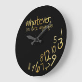 Hoe dan ook, ik ben hoe dan ook te laat - zwart en grote klok (Hoek)