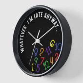 Hoe dan ook, ik ben te laat, grappig kleurrijk zwa (Hoek)