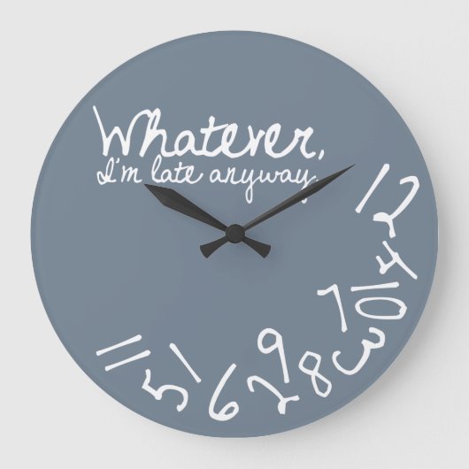 Hoe dan ook, ik ben te laat.. grote klok (Voorkant)