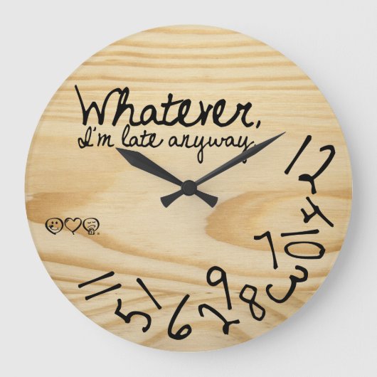 Hoe dan ook, ik ben te laat grote klok (Voorkant)