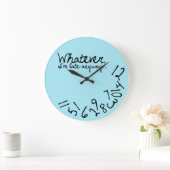Hoe dan ook, ik ben te laat - lichtblauw grote klok (Huis)