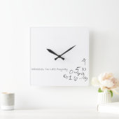 Hoe dan ook, ik ben te laat vierkante klok (Huis)