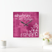 Hoe dan ook, ik ben toch al laat - opgerolde vierkante klok (Huis)