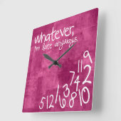 Hoe dan ook, ik ben toch al laat - opgerolde vierkante klok (Hoek)