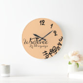 Hoe dan ook, ik ben toch al laat (perzikklok) grote klok (Huis)