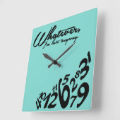 Hoe dan ook, ik ben toch al te laat. vierkante klok (Hoek)