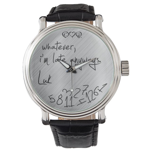 Hoe dan ook, ik ben toch al te laat - voeg je logo horloge (Voorkant)
