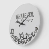 Hoe dan ook, ik ben toch te laat, Grey AcrylWall C Grote Klok (Hoek)