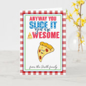 Hoe dan ook, je snijdt IT Leraar Waardering Pizza Kaart (Gele Bloem)