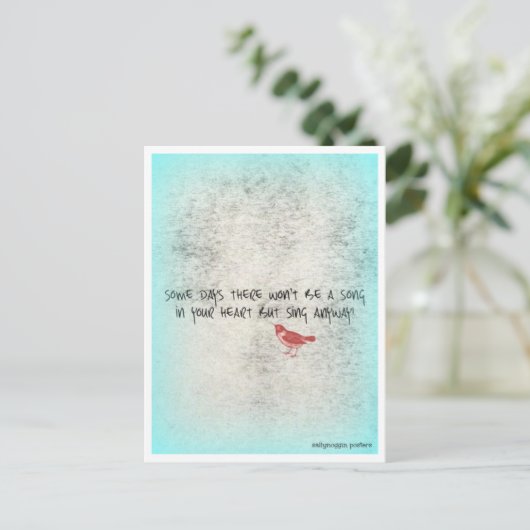 Hoe dan ook Sing Briefkaart (Staand voorkant)