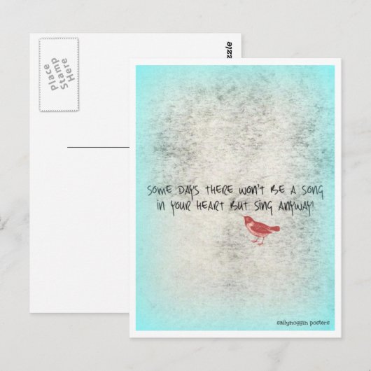 Hoe dan ook Sing Briefkaart (Voorkant / Achterkant)