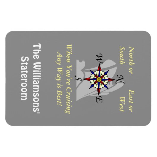 Hoe dan ook, stoomdeurmarkering magneet (Horizontaal)