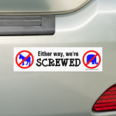 Hoe dan ook, we zijn genaaid bumpersticker (Op auto)