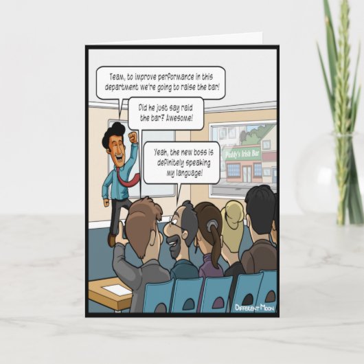 Hoe de bar Funny Boss's Day Kaart te verhogen (Voorkant)