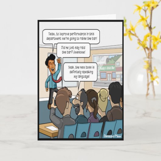 Hoe de bar Funny Boss's Day Kaart te verhogen (Gele Bloem)