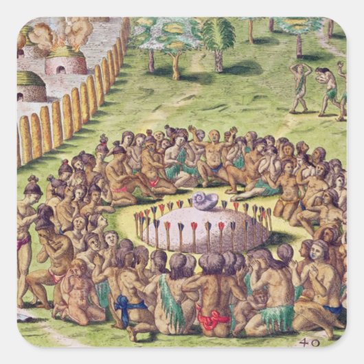 Hoe de chef begraven is, uit 'Brevis' Vierkante Sticker (Voorkant)