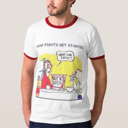Hoe de gevechten beginnen t-shirt (Voorkant)