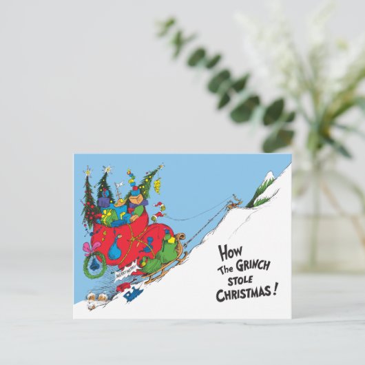 Hoe de Grinch Kerst! Feestdagenkaart (Staand voorkant)