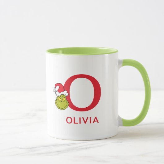 Hoe de Grinch Kerst stal | Naam & Monogram O Mok (Rechts)