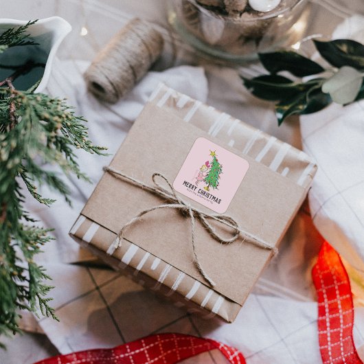 Hoe de Grinch kerstmis houdt | Cindy-Lou Who Vierkante Sticker