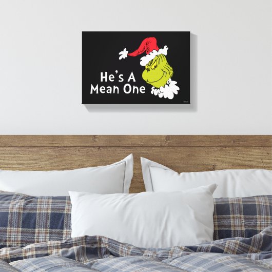 Hoe de Grinch kerstmis houdt | Hij is een gemiddel Canvas Afdruk (Insitu (Slaapkamer))