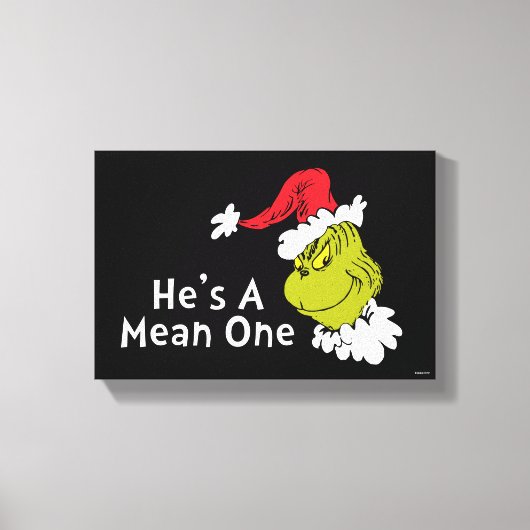 Hoe de Grinch kerstmis houdt | Hij is een gemiddel Canvas Afdruk (Voorkant)