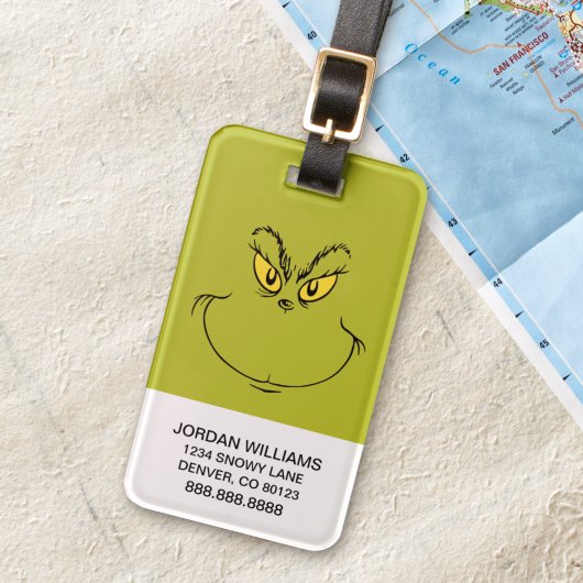 Hoe de Grinch Kerstmis stal gezicht Bagagelabel