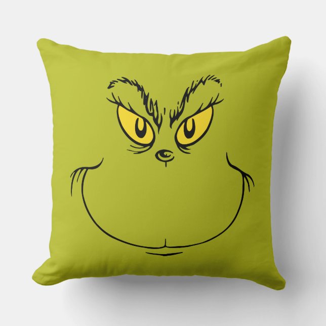 Hoe de Grinch Kerstmis stal gezicht Kussen (Voorkant)